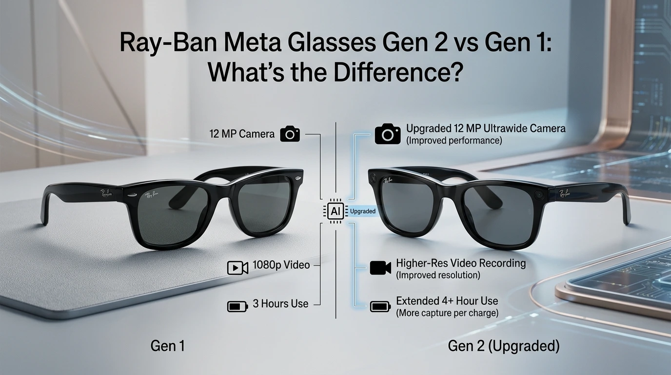 The first-generation Ray-Ban Meta smart glasses were introduced as an updated version of the Ray-Ban Stories. They combine the Ray-Ban design with cameras, speakers, microphones and smart features.