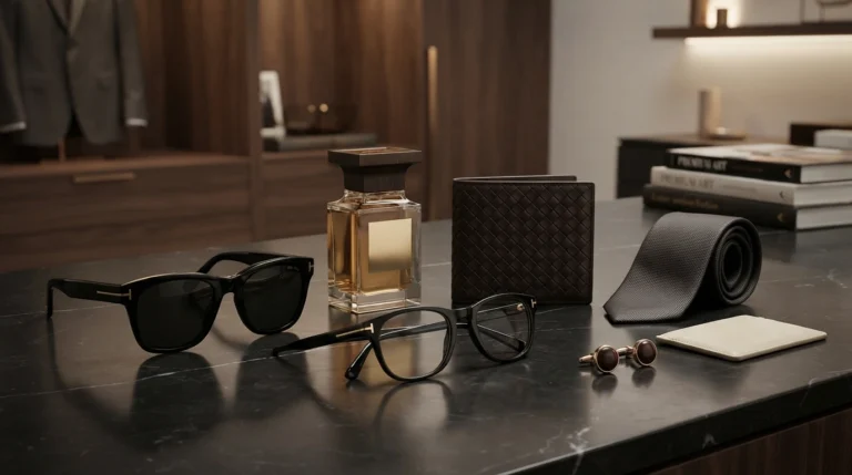 Tom Ford is one of the most recognizable names in modern luxury fashion. The brand is associated with sophisticated design, polished tailoring, statement accessories, fragrances, beauty products, and eyewear. Its visual identity combines classic luxury with a contemporary approach, making Tom Ford appealing to people who want fashion that feels refined but distinctive.